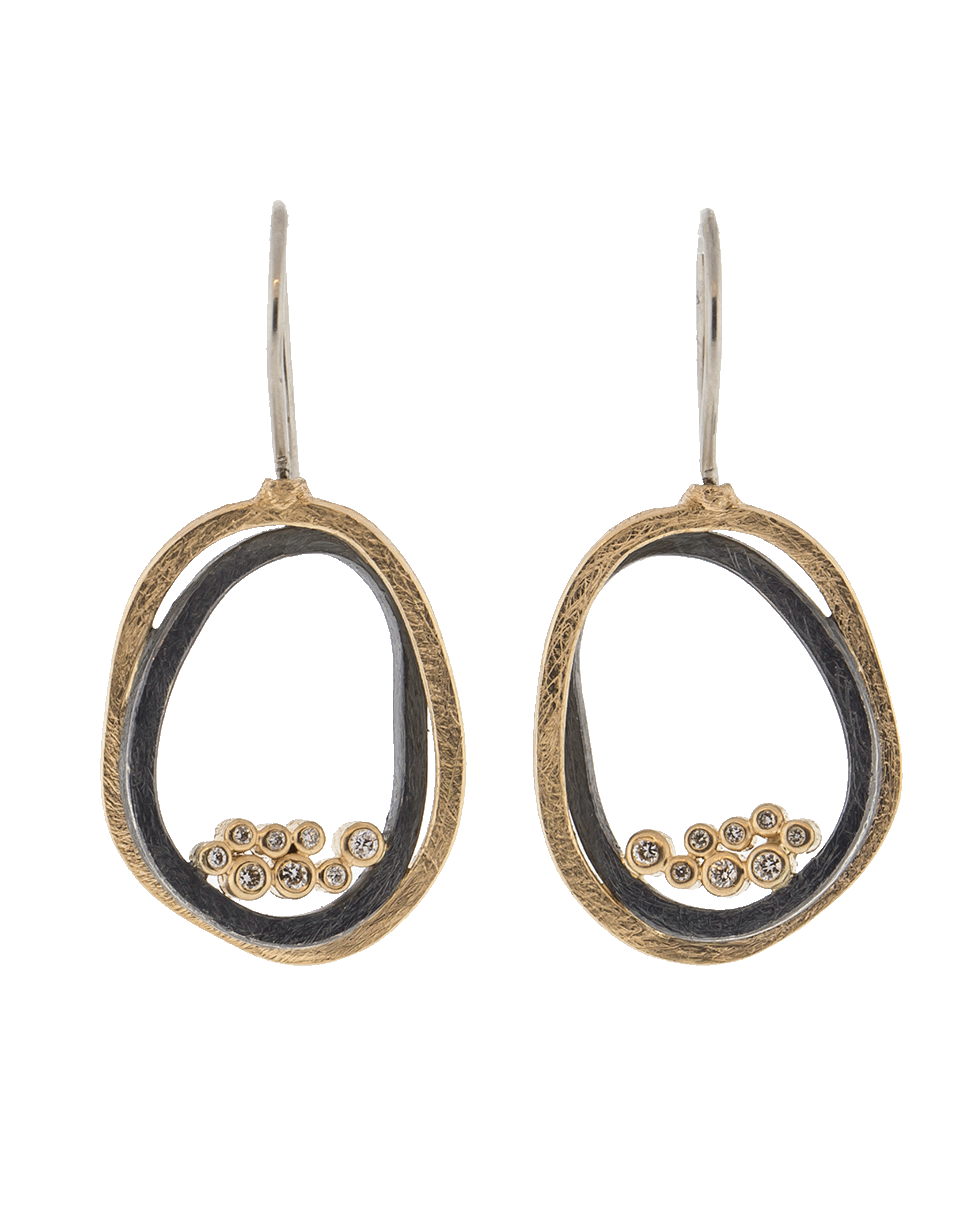 TODD REED-Circle Drop Earrings-ROSE GOLD