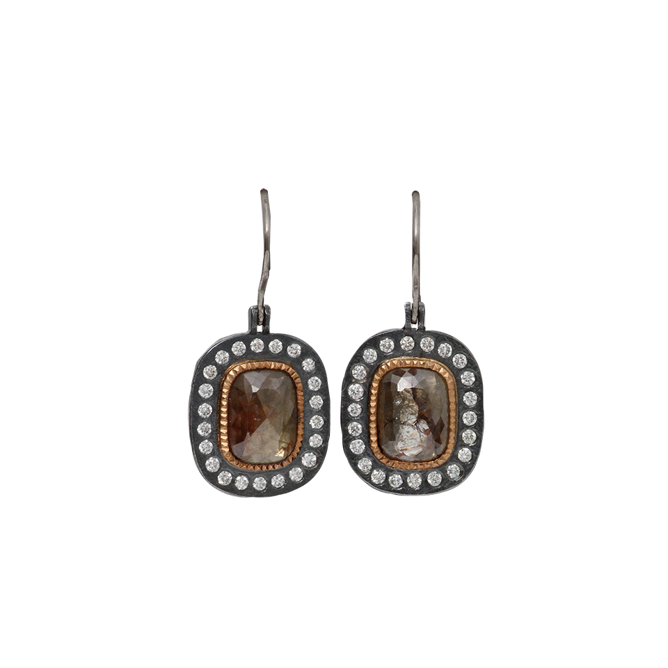 TODD REED-Fancy Diamond Drop Earrings-ROSE GOLD