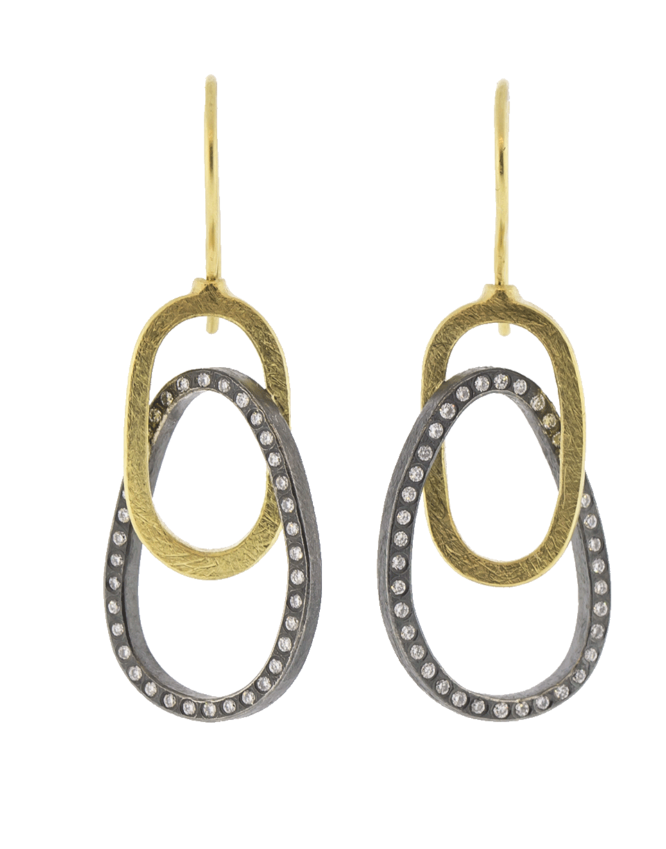TODD REED-Circle Drop Earrings-YELLOW GOLD