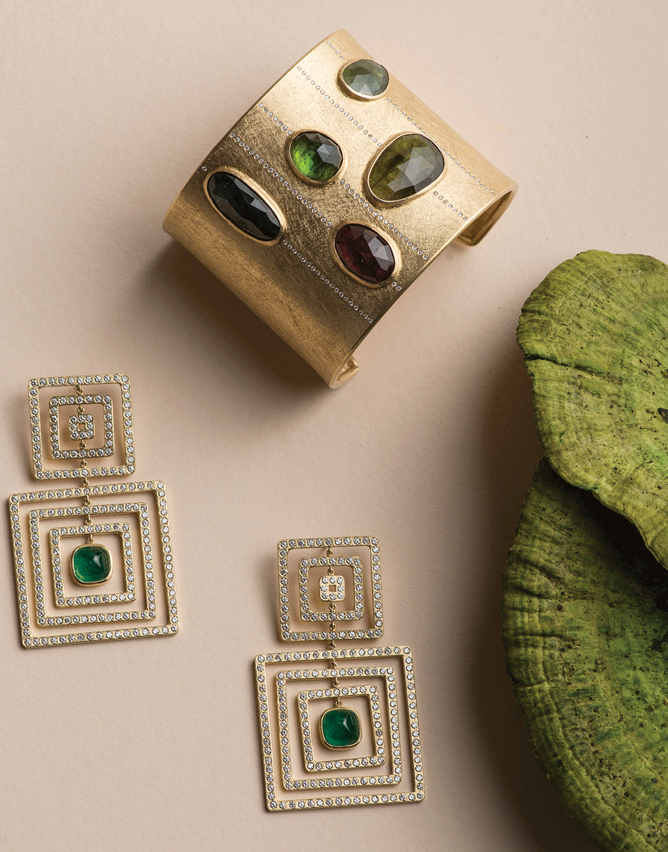 Emerald and Diamond Earrings JEWELRYFINE JEWELEARRING TODD REED   