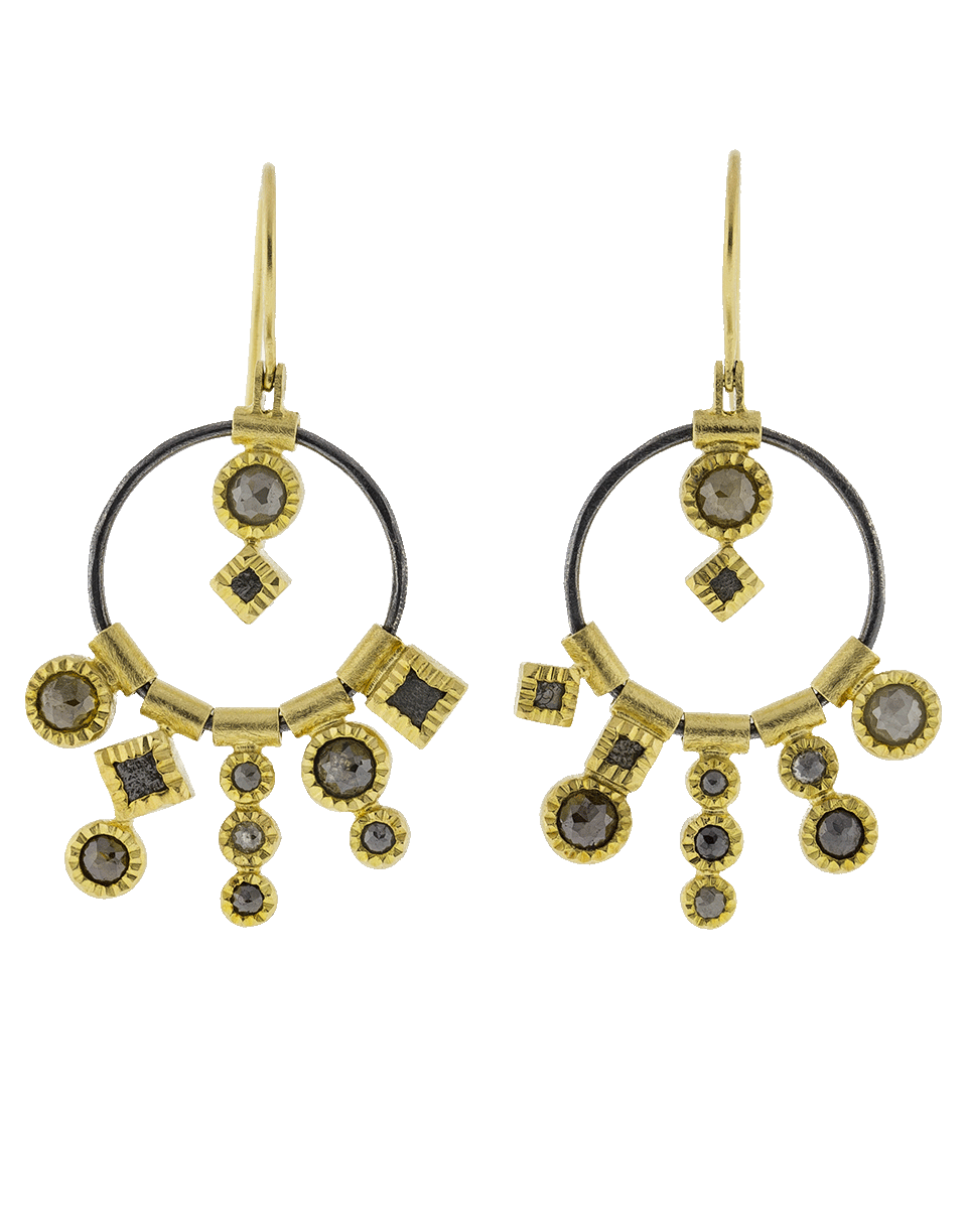 TODD REED-Natural Diamond Earrings-YELLOW GOLD