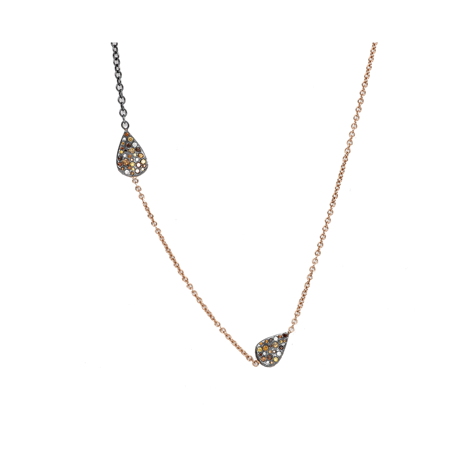 TODD REED-Diamond Station Necklace-ROSE GOLD