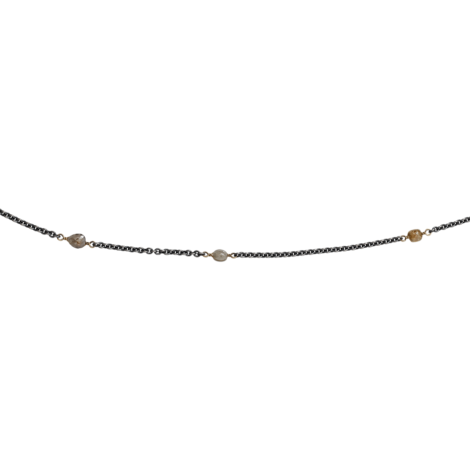TODD REED-Diamond Station Necklace-SILVER