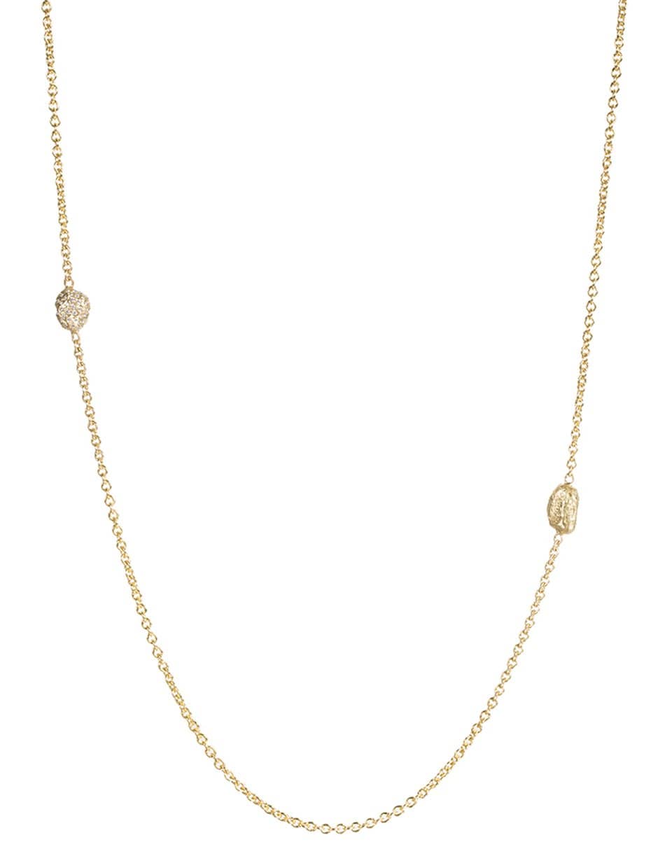 TODD REED-Diamond Station Necklace-YELLOW GOLD