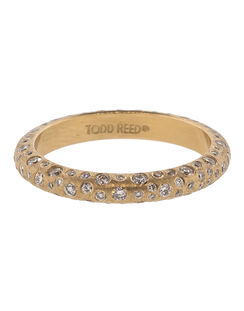 TODD REED-White Diamond Sprinkle Band-ROSE GOLD