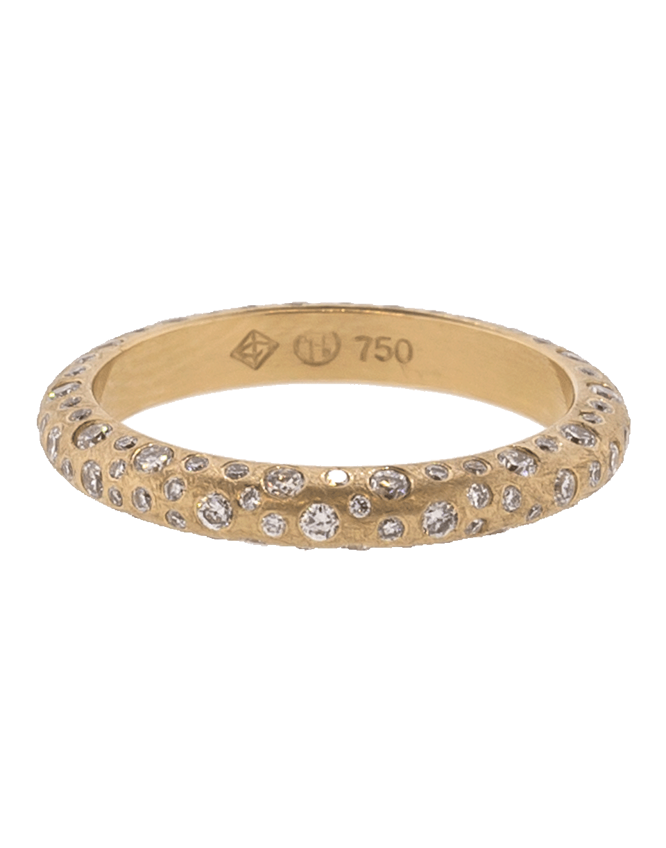 TODD REED-White Diamond Sprinkle Band-ROSE GOLD