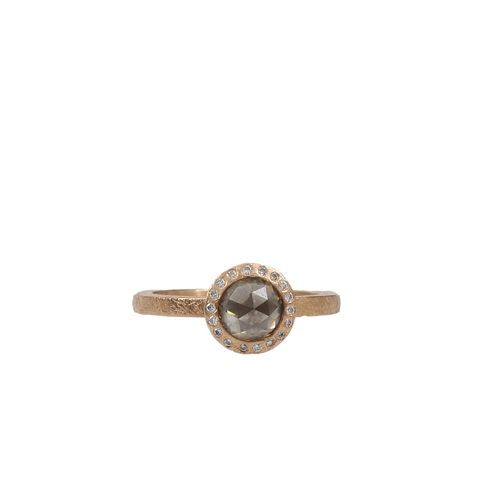 TODD REED-Fancy Diamond Pave Bezel Ring-ROSE GOLD