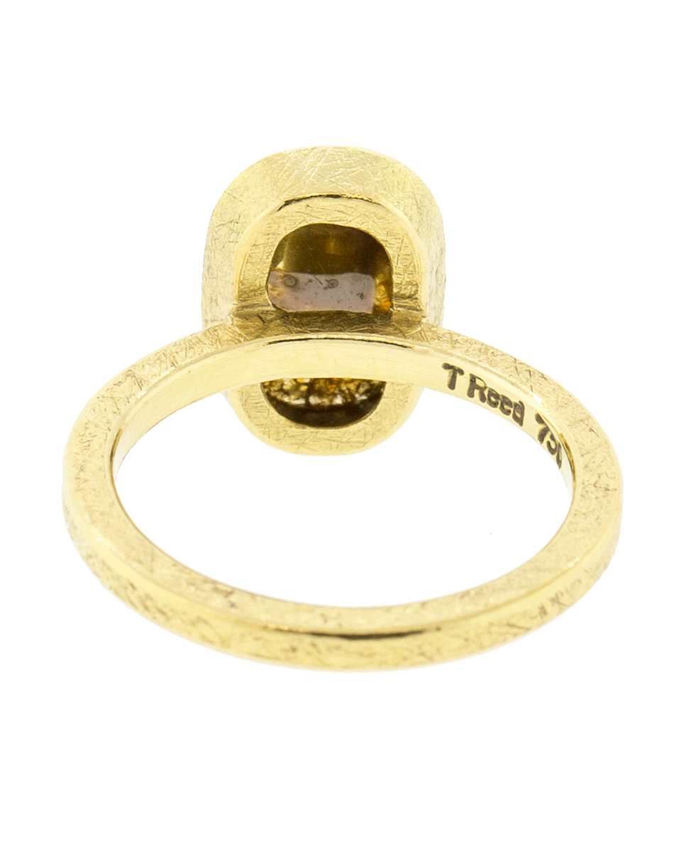 TODD REED-Fancy Cut Red Diamond Ring-YELLOW GOLD