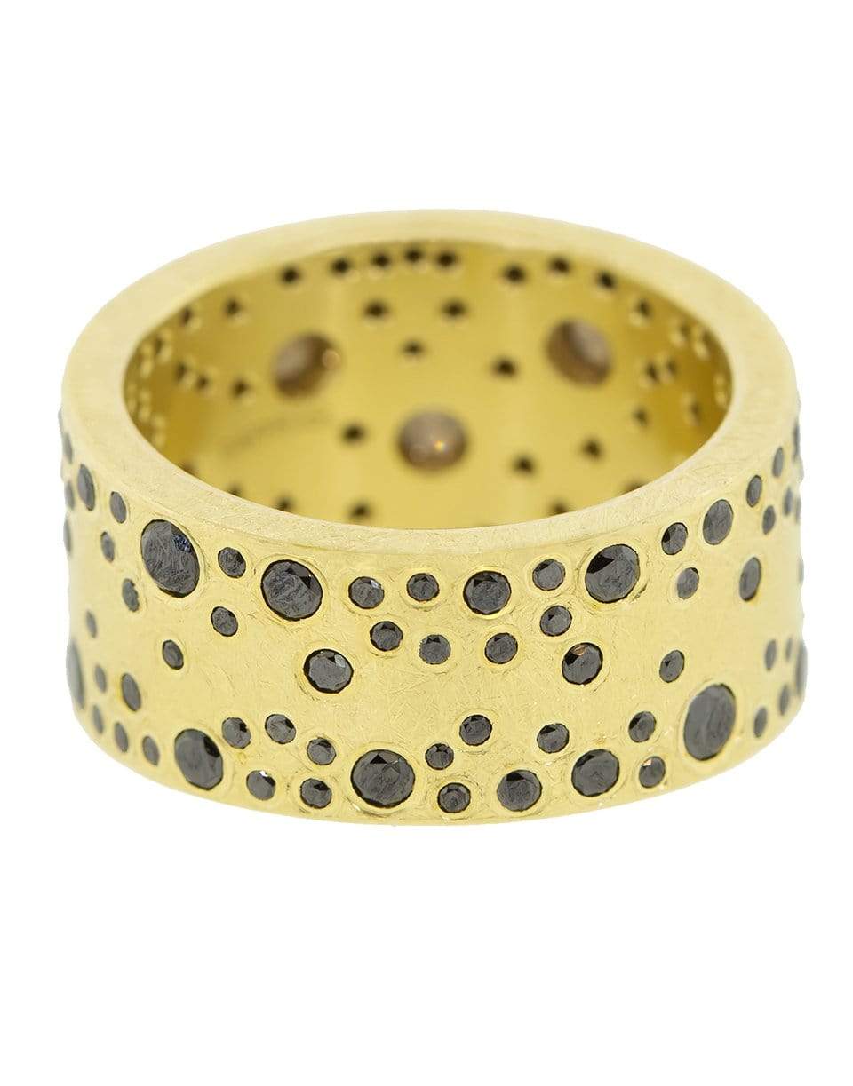 TODD REED-Reverse Set Brown and Black Diamond Ring-YELLOW GOLD