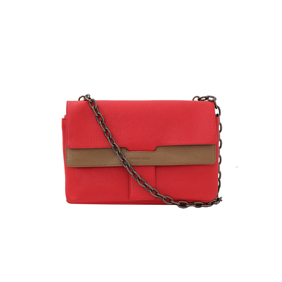 TOMAS MAIER-Shiny Madras Bi-Color Bag-GRY/RED