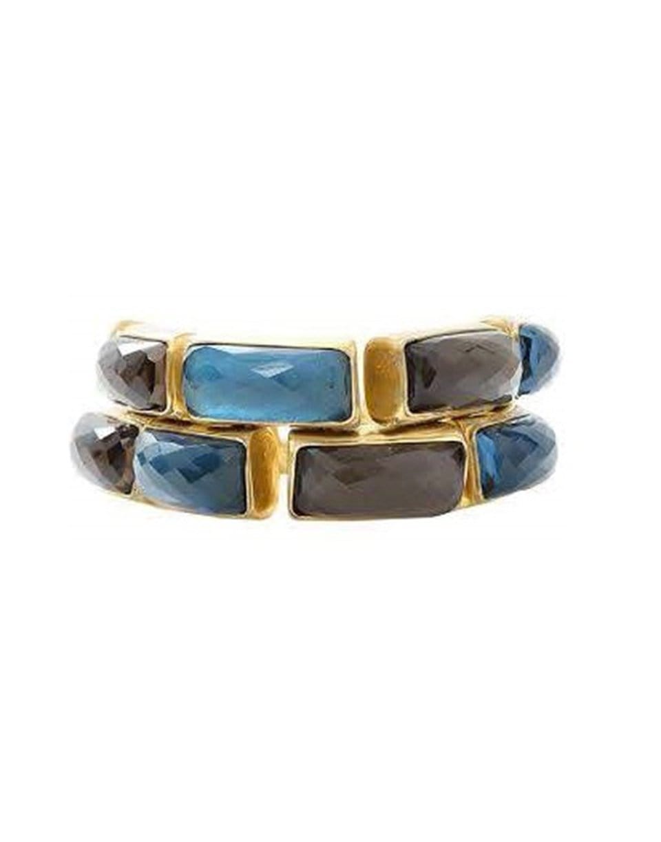 VAUBEL-Rectangle Stone Bracelet-GRN/GOLD