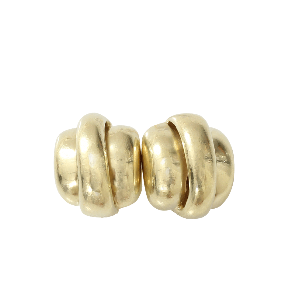 VAUBEL-Center Band Clip Earrings-GOLD