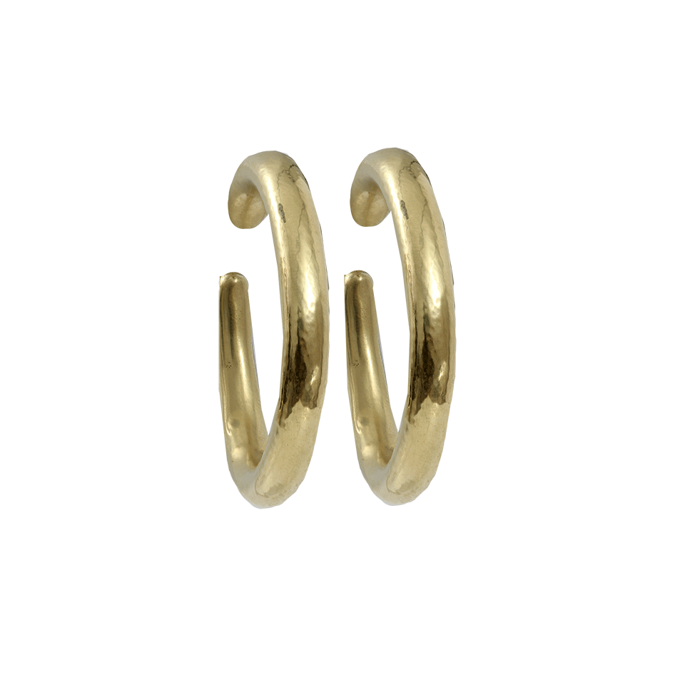 VAUBEL-Oval Wire Hoop Earrings-GRN/GOLD