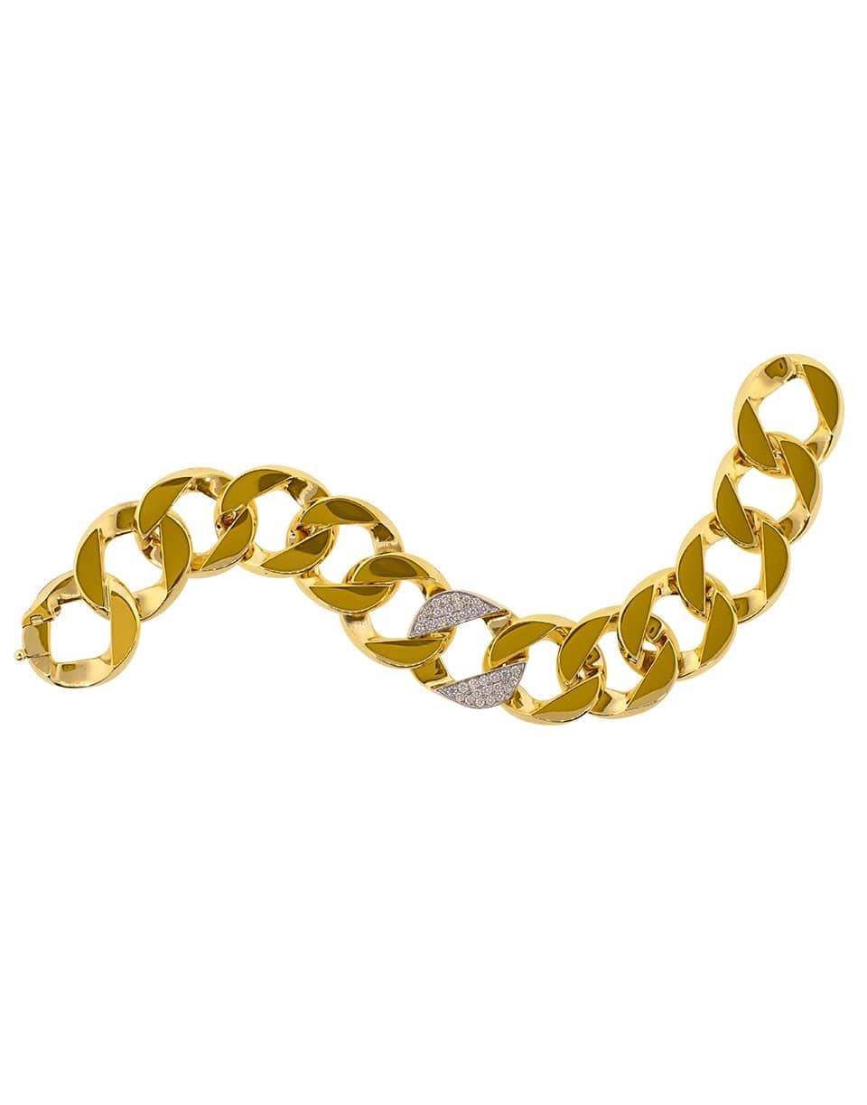 VERDURA-Diamond Curblink Bracelet-YELLOW GOLD