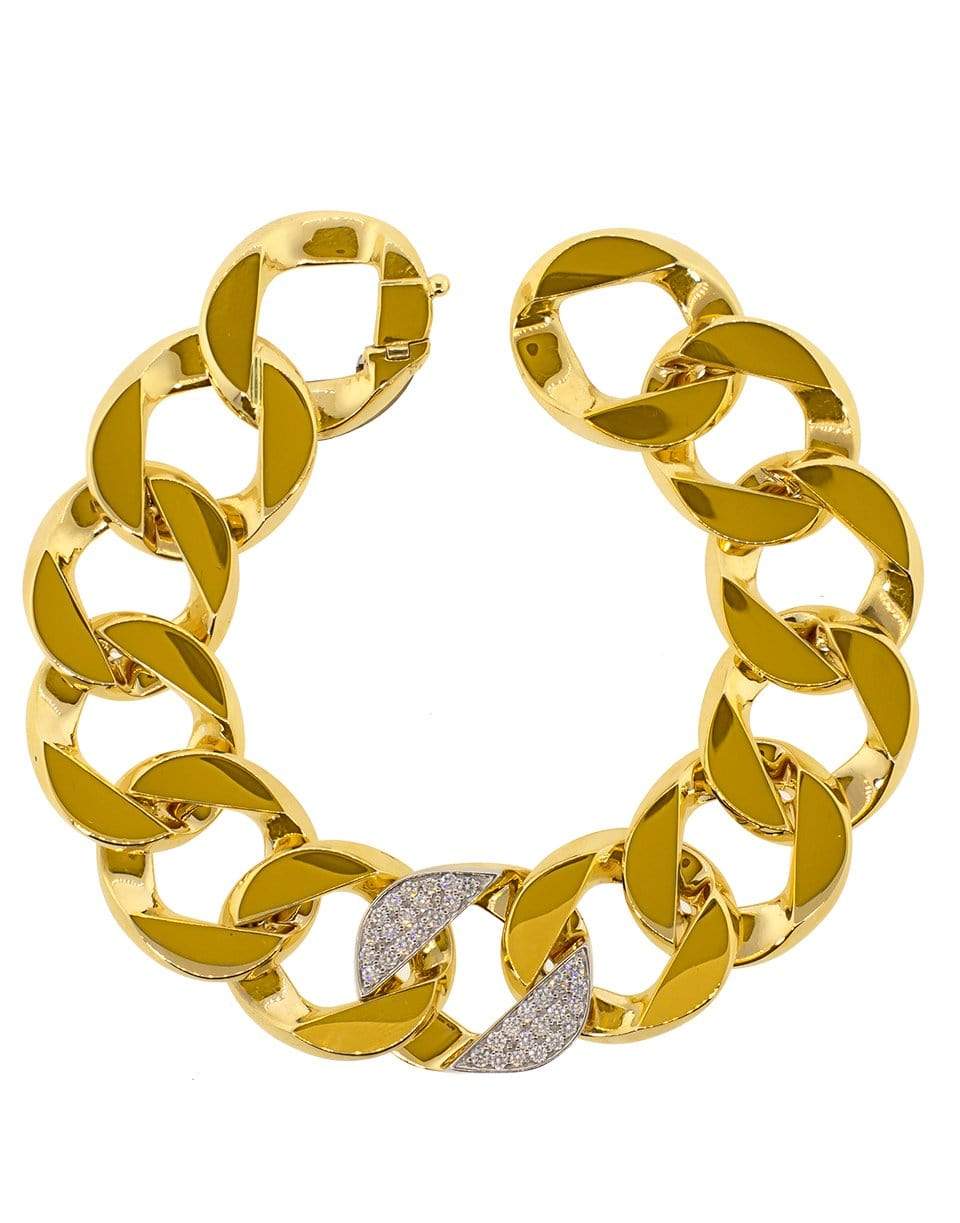 VERDURA-Diamond Curblink Bracelet-YELLOW GOLD