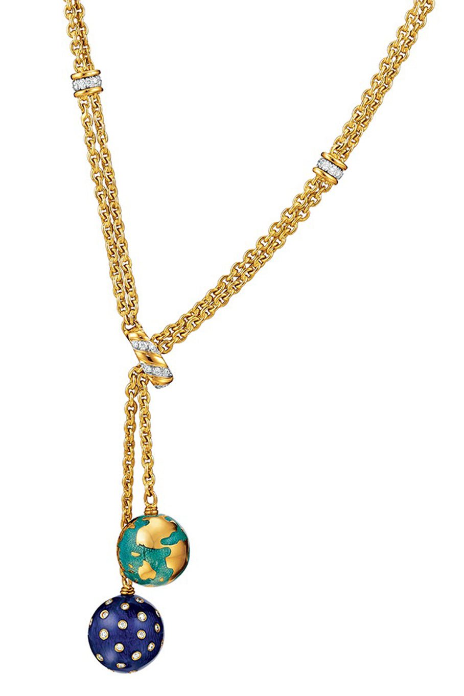 VERDURA-Night and Day Lariat Necklace-YELLOW GOLD