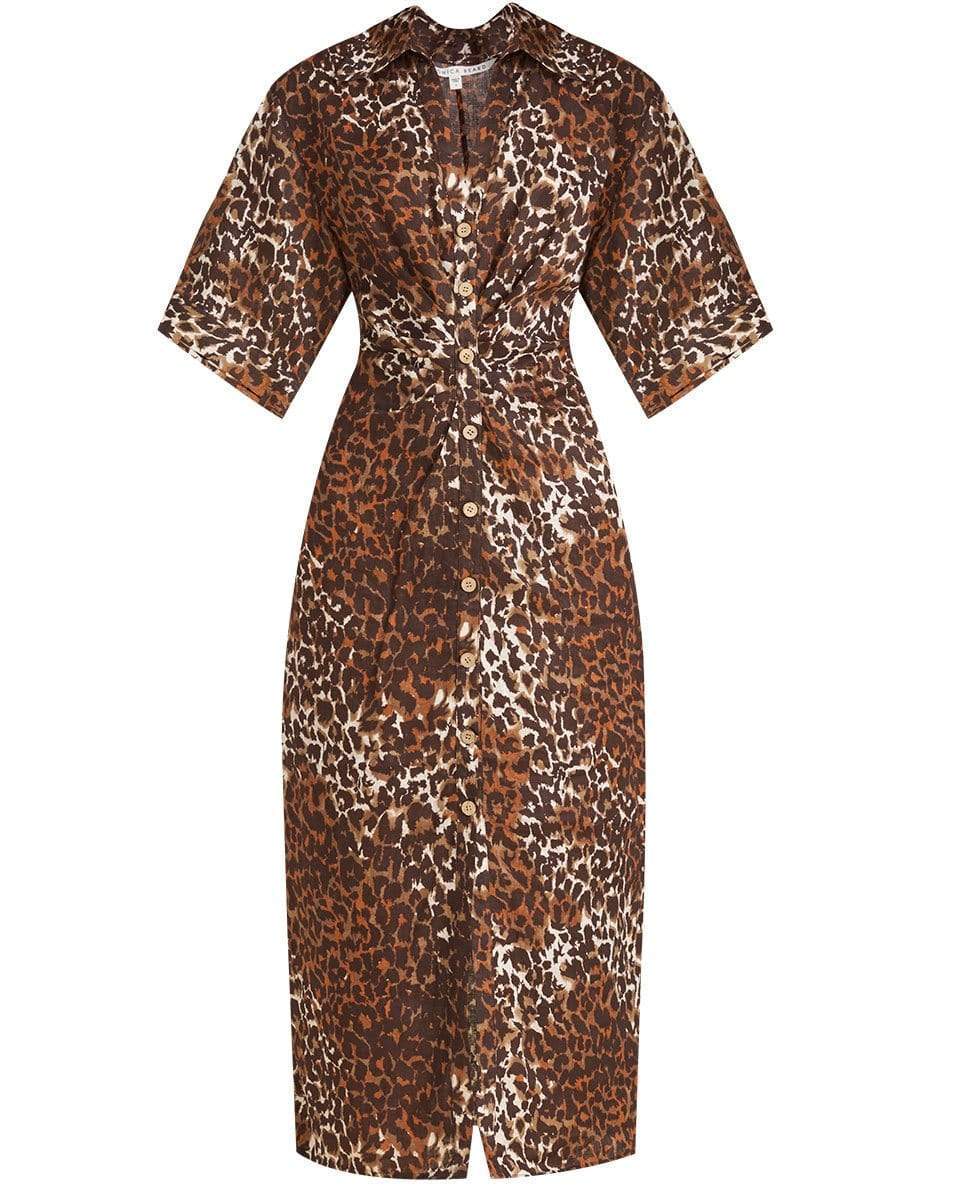 Seki Linen Leopard Dress CLOTHINGDRESSCASUAL VERONICA BEARD   
