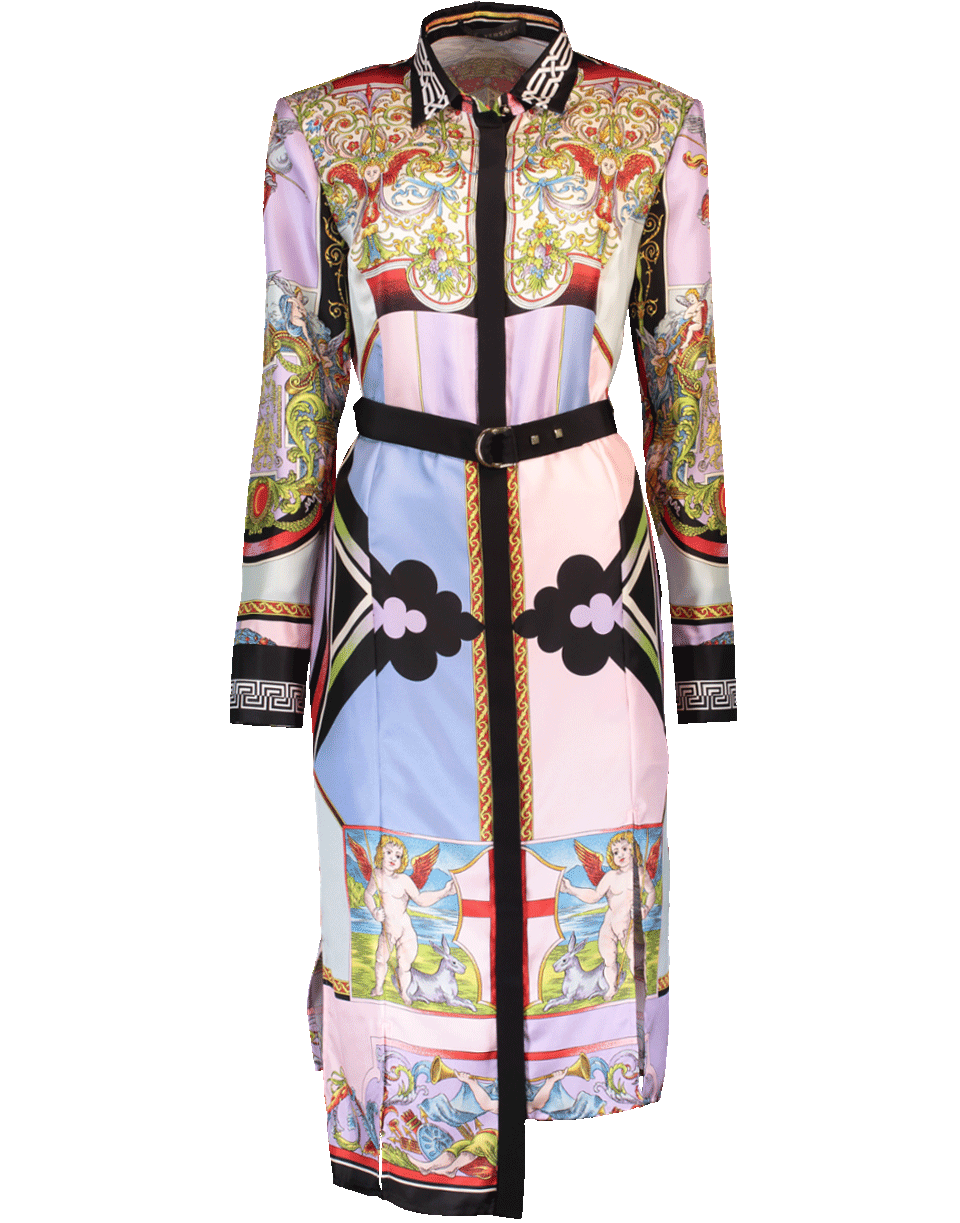 Angel Print Dress CLOTHINGDRESSCASUAL VERSACE   