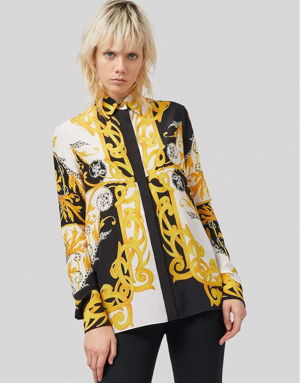 Versace discount print blouse