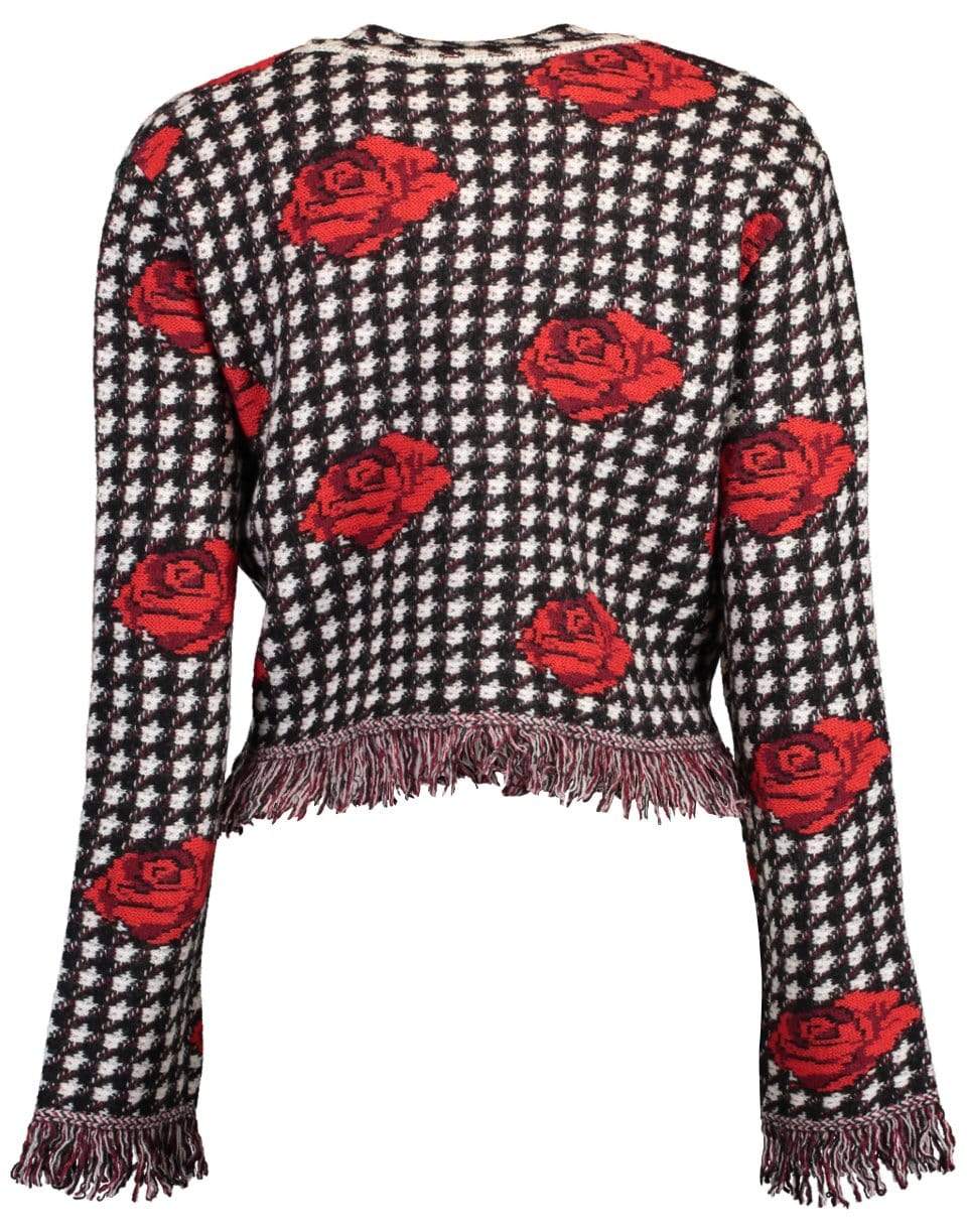 Embroidered Roses Wool Cardigan CLOTHINGTOPCARDIGAN VERSACE   