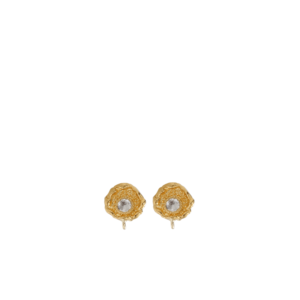 VICTOR VELYAN-White Sapphire Earring-YELLOW GOLD