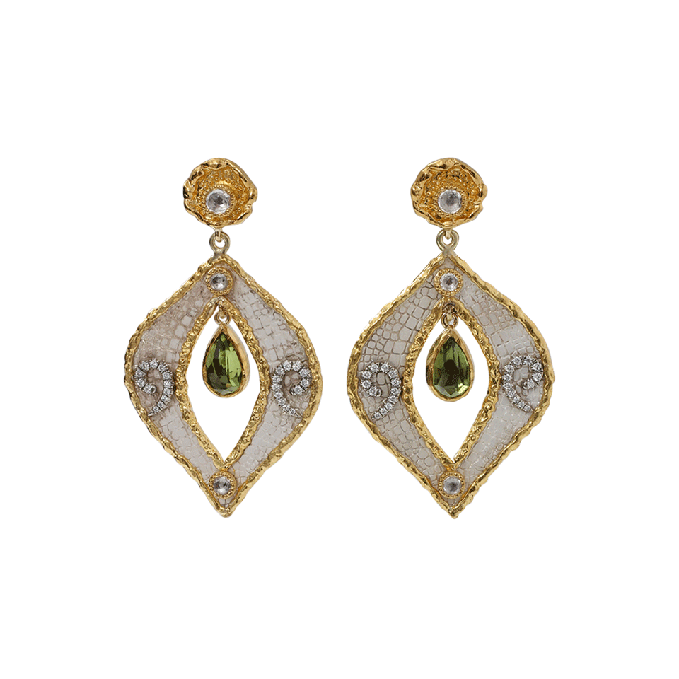 VICTOR VELYAN-White Sapphire Earring-YELLOW GOLD