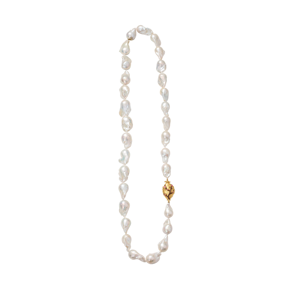 VICTOR VELYAN-Cherry Blossom Pearl Necklace-YELLOW GOLD