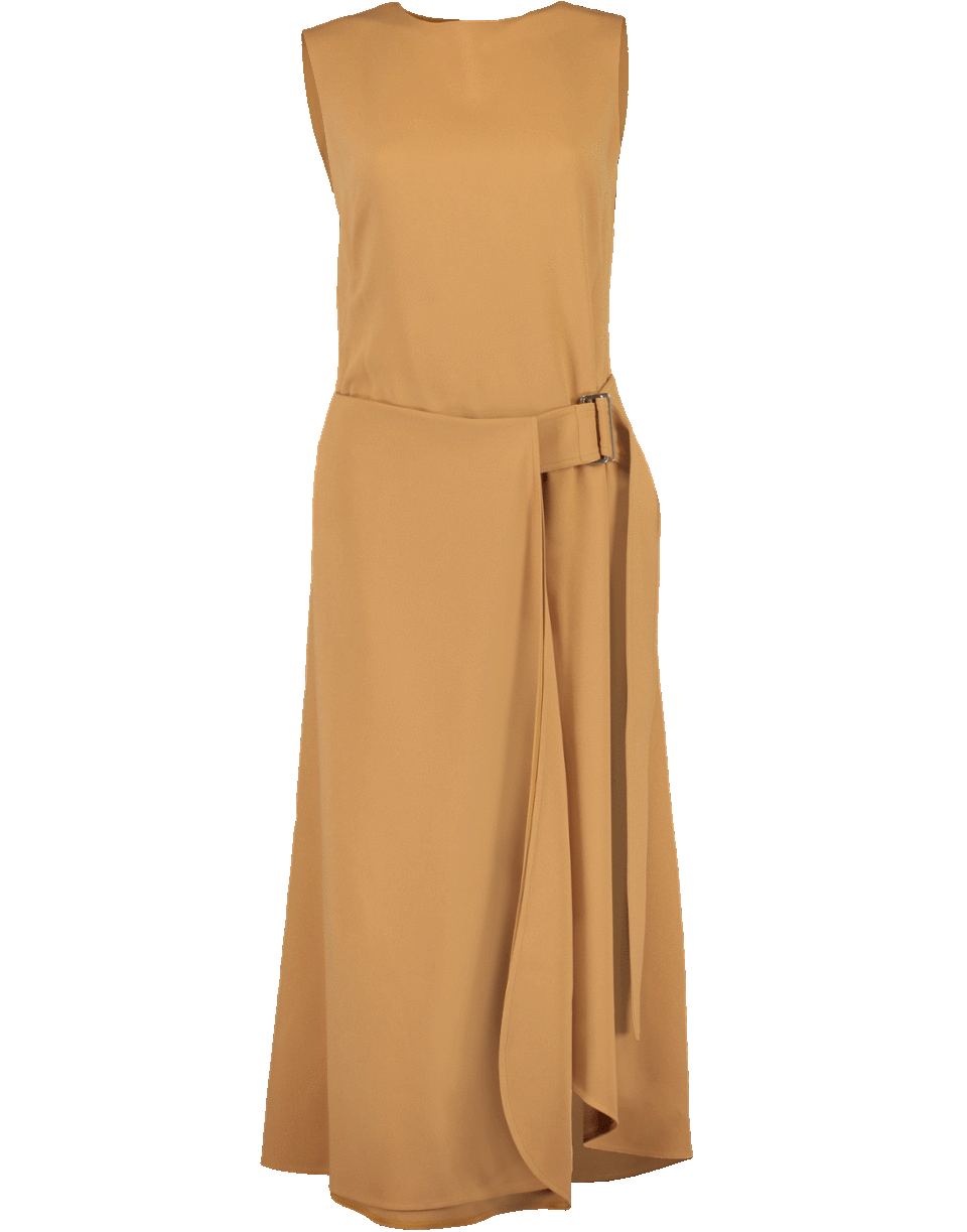 Belted Flare Midi Dress CLOTHINGDRESSCASUAL VICTORIA BECKHAM   