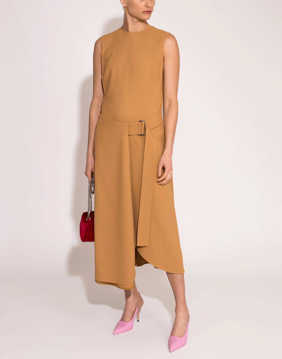 Belted Flare Midi Dress CLOTHINGDRESSCASUAL VICTORIA BECKHAM   