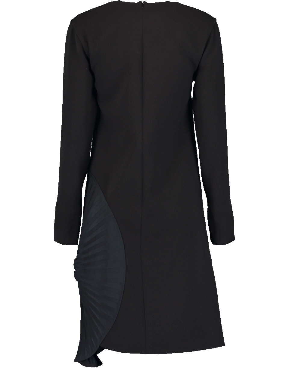 VICTORIA BECKHAM-Pleated Panel Shift Dress-BLACK