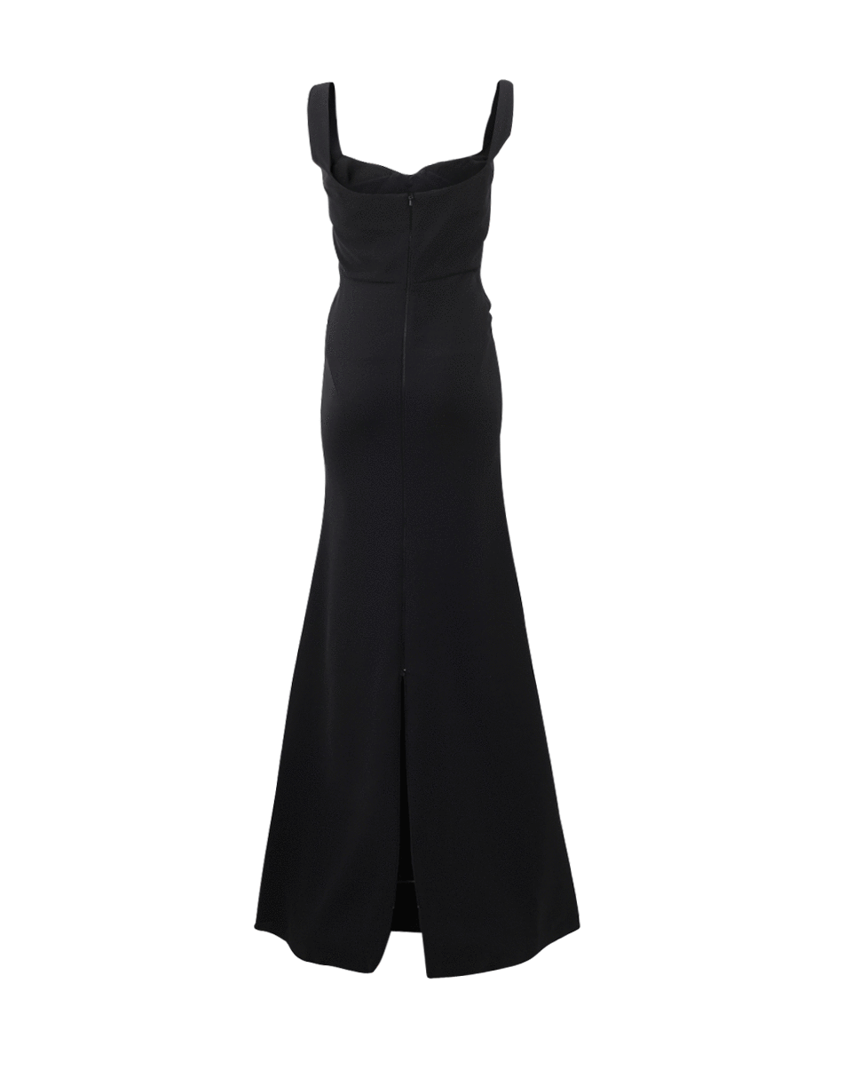 VICTORIA BECKHAM-Curve Cami Gown-BLACK