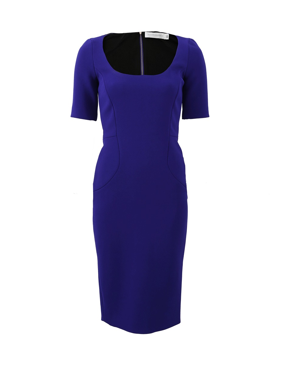 VICTORIA BECKHAM-Decollette Fitted Dress-