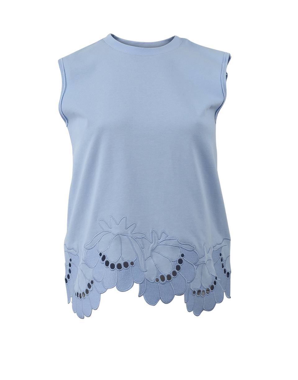 VICTORIA BY V. BECKHAM-Delft Embroidered Tee-