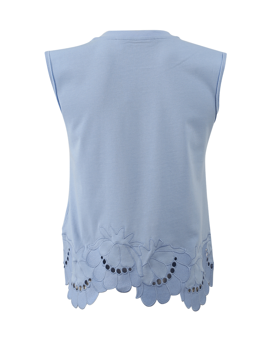 VICTORIA BY V. BECKHAM-Delft Embroidered Tee-