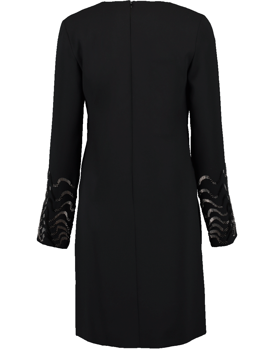 VICTORIA VICTORIA BECKHAM-Embellished Sleeve Shift Dress-