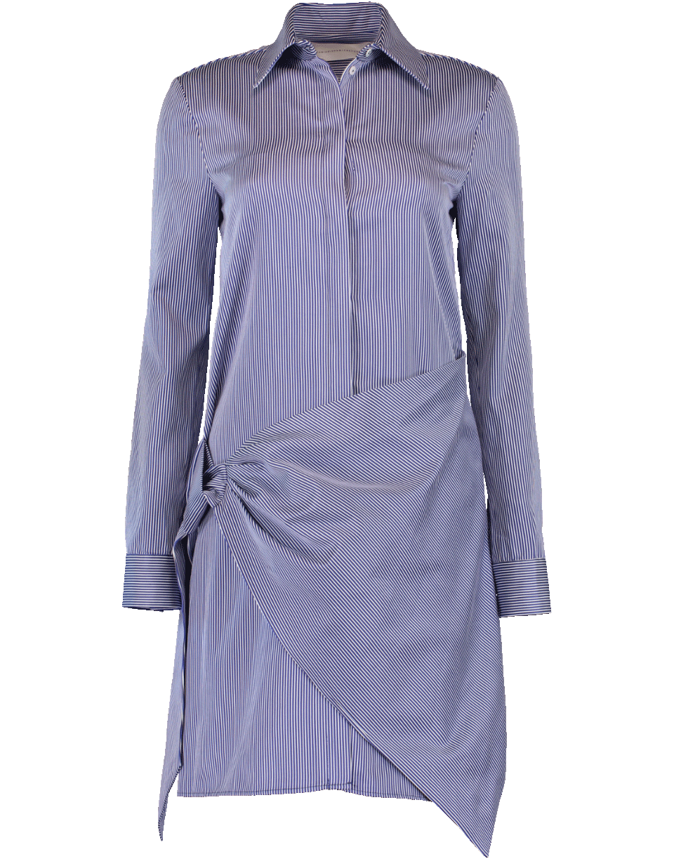 VICTORIA VICTORIA BECKHAM-Front Wrap Shirt Dress-