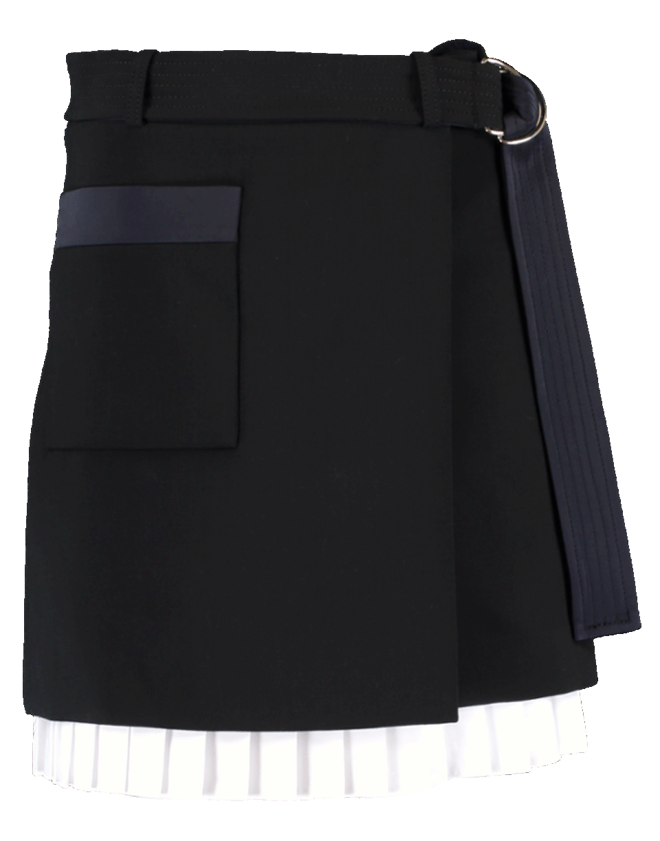 VICTORIA VICTORIA BECKHAM-Pleated Front Wrap Skirt-