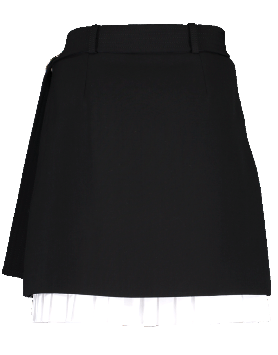 VICTORIA VICTORIA BECKHAM-Pleated Front Wrap Skirt-