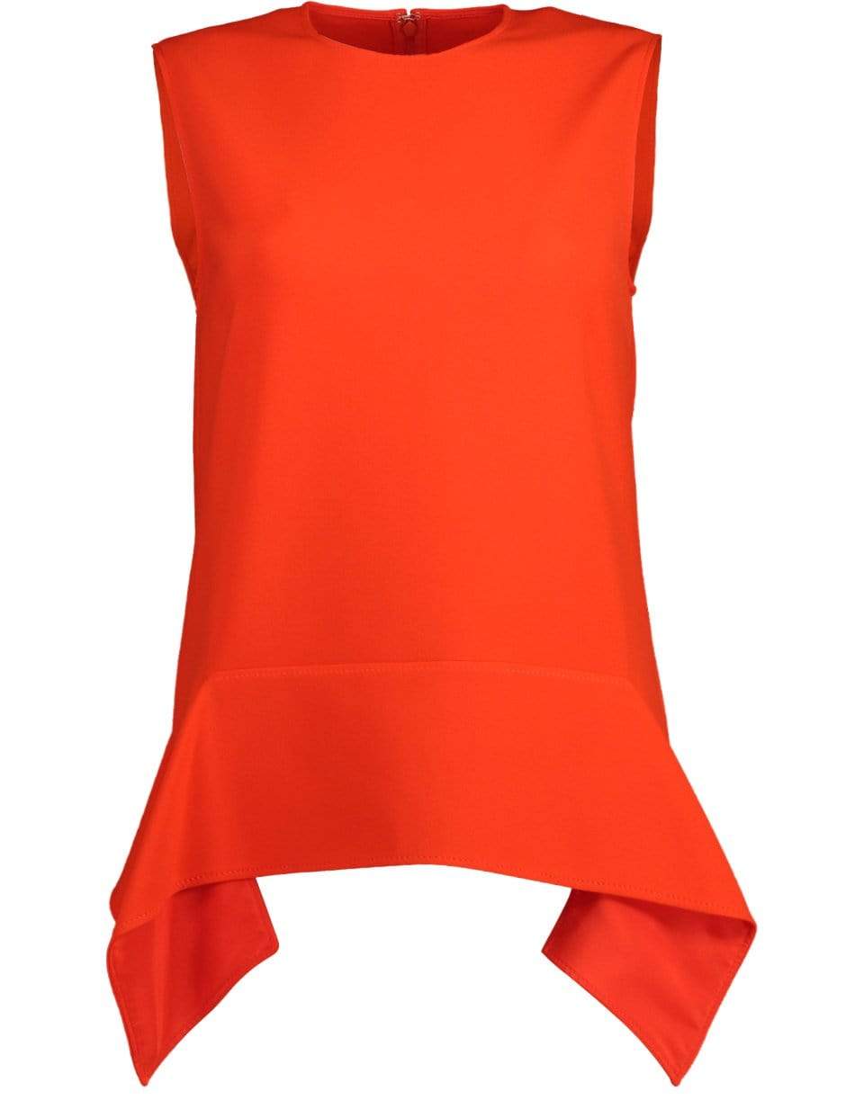 VICTORIA VICTORIA BECKHAM-Flame Red Draped Shell Top-