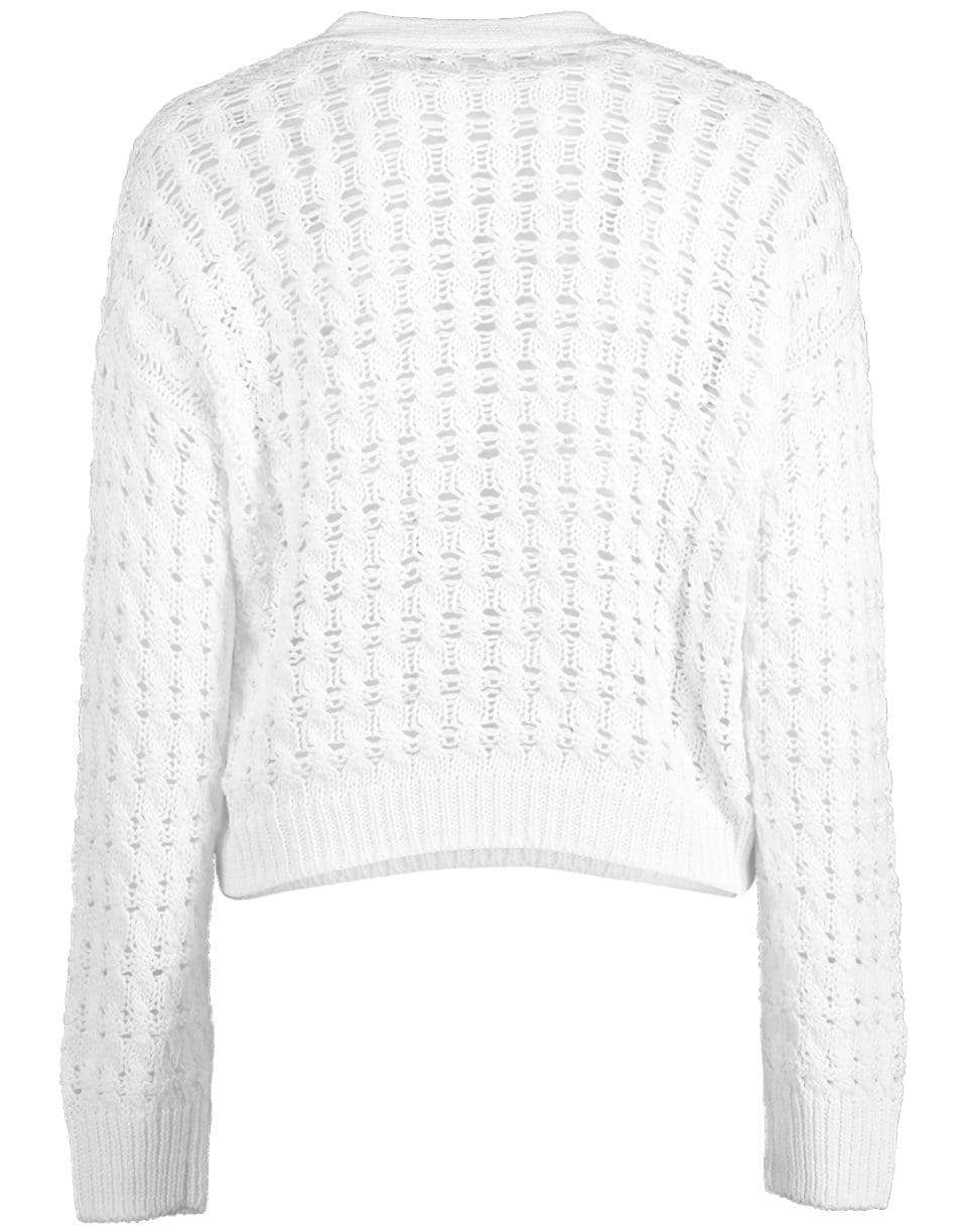 VINCE-White Open Cable Cardigan-