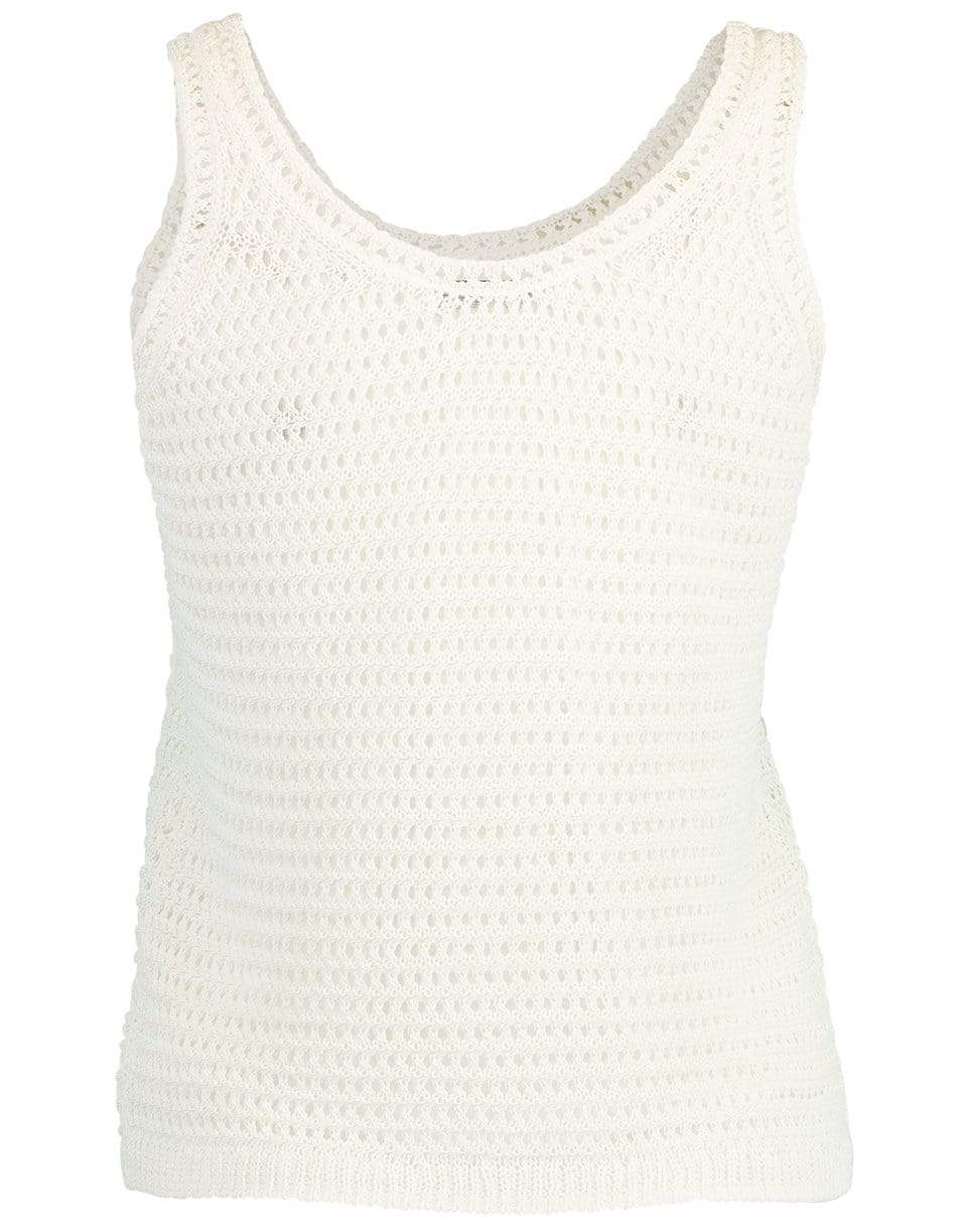VINCE-White Crochet Tank-