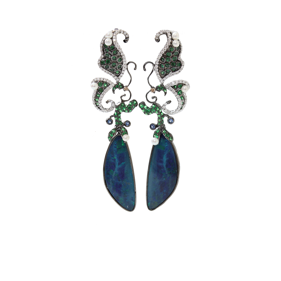 Boulder Opal And Pearl Earrings JEWELRYFINE JEWELEARRING WENDY YUE   