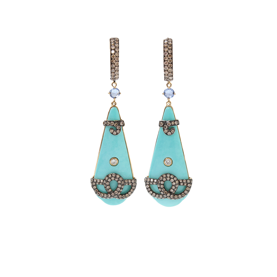 Turquoise Shield Earrings JEWELRYFINE JEWELEARRING WENDY YUE   