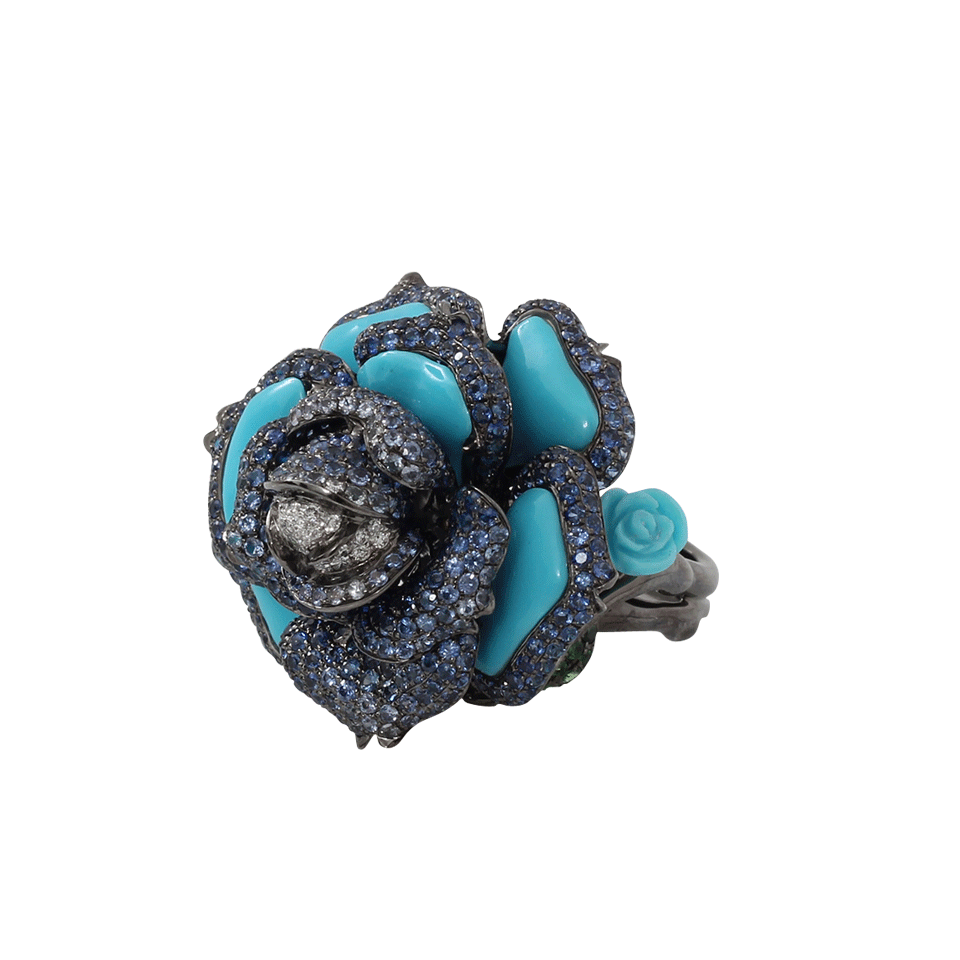 Turquoise Floral Ring JEWELRYFINE JEWELRING WENDY YUE   
