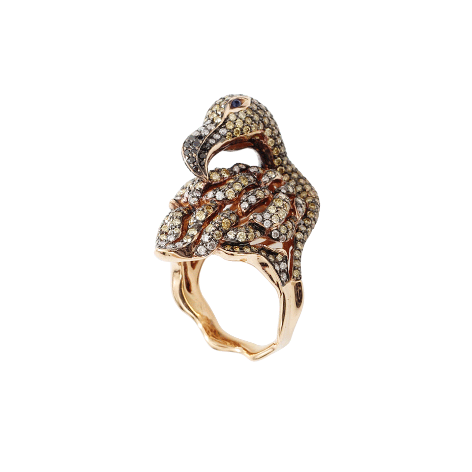 WENDY YUE-Golden Diamond Bird Ring-ROSE GOLD