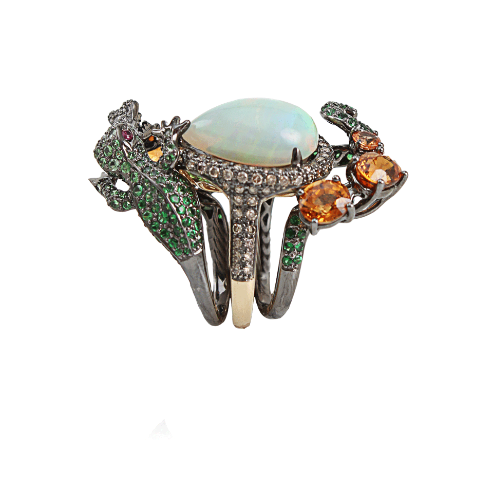 WENDY YUE-Opal "Dragon" Ring-W/Y GOLD