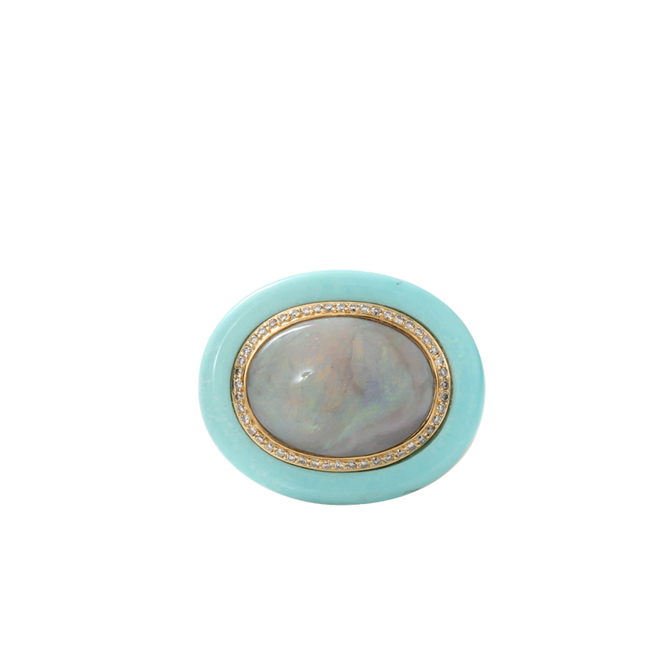 WENDY YUE-Opal And Turquoise Ring-YELLOW GOLD