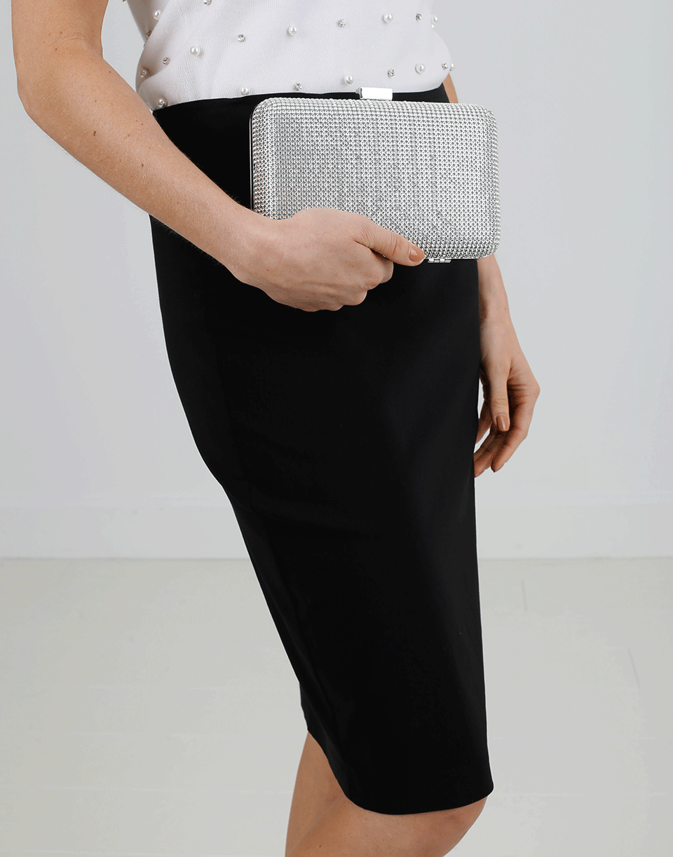 WHITING & DAVIS-Yves Clutch-SILVER