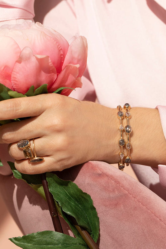 WITH LOVE-The Stacker Cuff-YELLOW GOLD