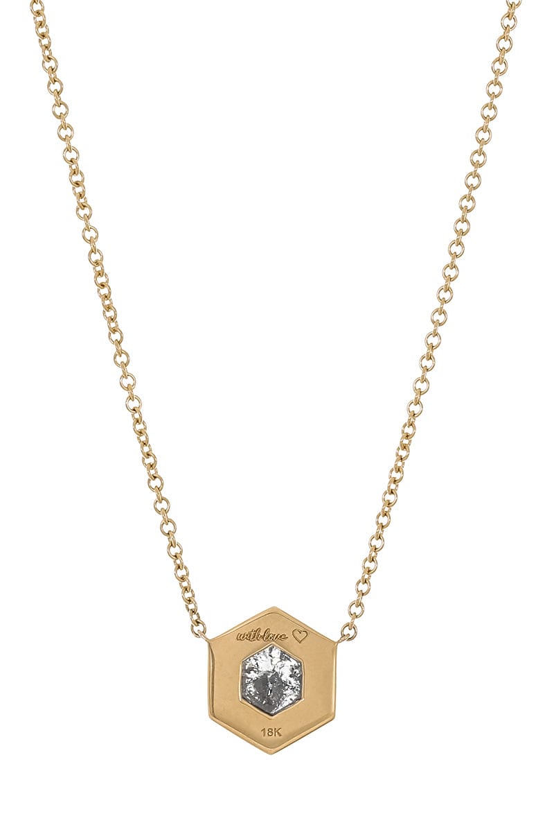 WITH LOVE-The Bezel Pendant-YELLOW GOLD